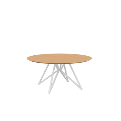 Studio HENK tafel Butterfly Rond QuadpodXL - wit frame, hardwax light 3041