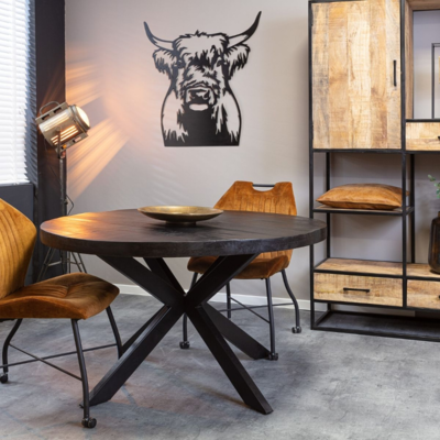 Tafel Maas Rond Zwart