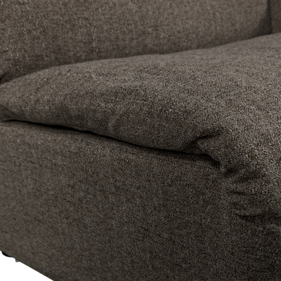 Baggy 1-zits element met arm rechts geweven chenille bruin