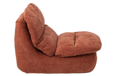 Loungestoel gecomprimeerd schuim roestbruin j-line