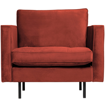 Rodeo classic fauteuil ribstof roestbruin
