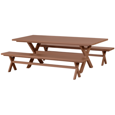 Delta picknick tuintafel aluminium terra 220x100 cm