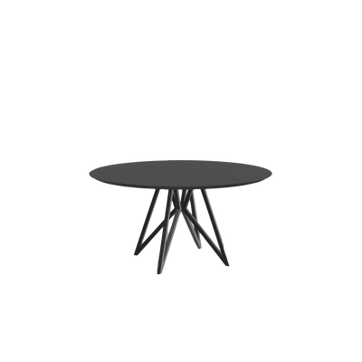Studio HENK tafel Butterfly Rond Quadpod - zwart frame, zwarte beits