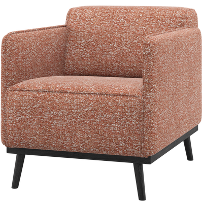 Statement fauteuil met arm chenille velvet perzikroze