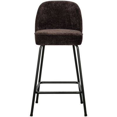 Vogue barstoel 65 cm 3d chenille middenbruin