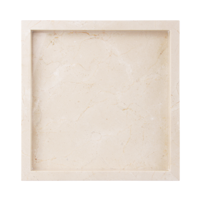 Marmer dienblad 30x30cm - beige