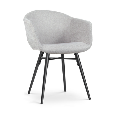 Eetkamerstoel Nena-Otis - zwart houten onderstel