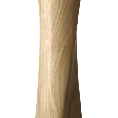 Ethnicraft - Torsion eettafel rond - eiken/eiken zwart - hoogte: standaard 76 cm