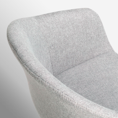 Eetkamerstoel Nora-Otis gestoffeerd - zwart onderstel - met armleuningen