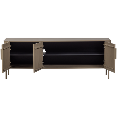 Gunnar tv meubel 154 cm grenen mud [fsc]