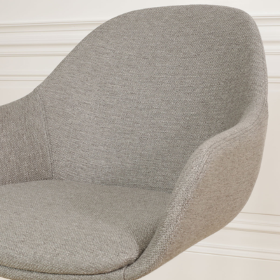 Barkruk Nino-Mae met armleuningen - wit onderstel 75 cm