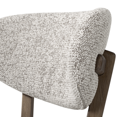 Udar barstoel naturel met houten frame bruin [fsc]