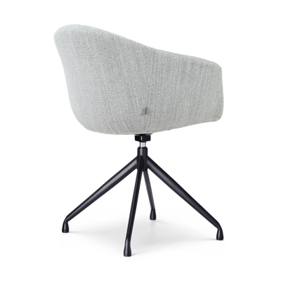 Draaibare eetkamerstoel Nola-Otis - zwart onderstel