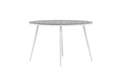 Solis Tuintafel - ø120cm - Wit Grijs