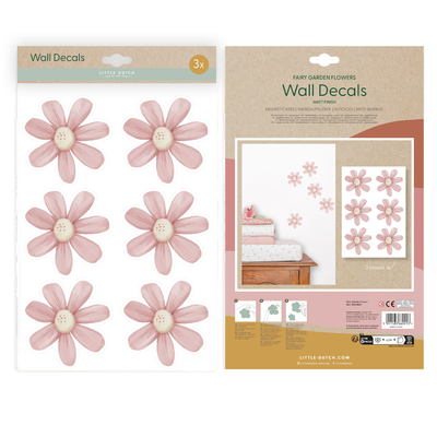 Muurstickers Fairy Garden Flowers (A4)