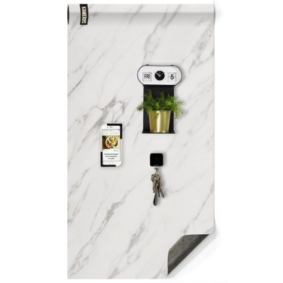 Magneetbehang luxe - interieurdessin marmer wit