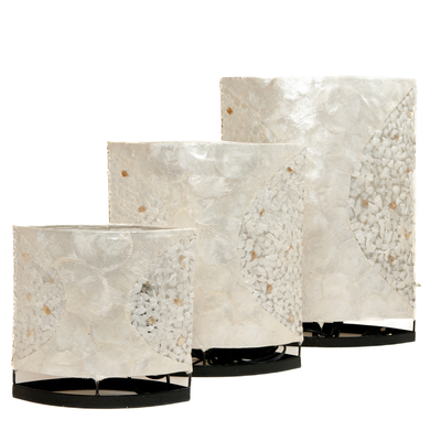 Capiz schelpen staande lamp mozaïek