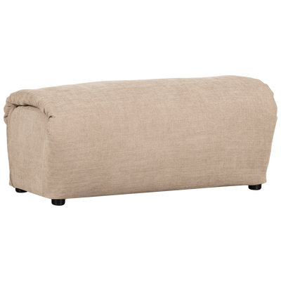 Baggy hocker geweven stof naturel melange