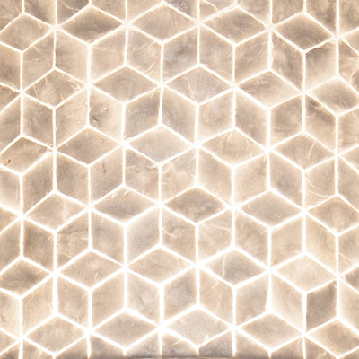 Vloerlamp vierkant Cubes white capiz