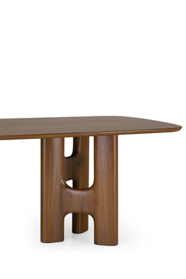 Eettafel Flow teak wild brown