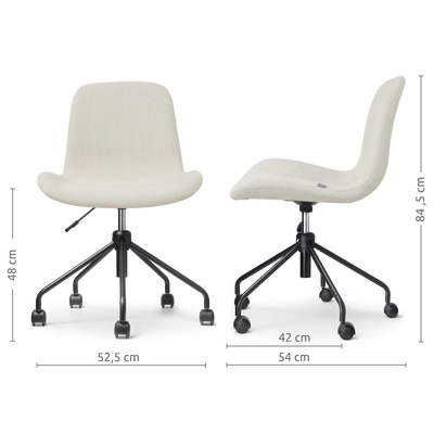 Bureaustoel Nout-Fé gestoffeerd