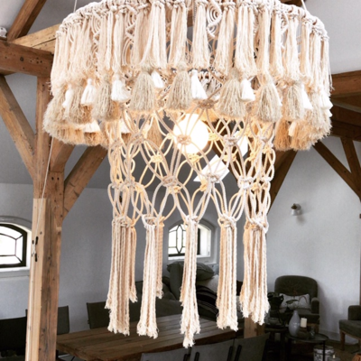 XXL Macramehanglamp