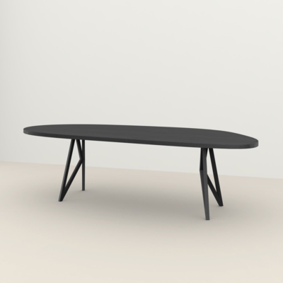 Studio HENK tafel Butterfly Blob - zwart frame, zwarte beits