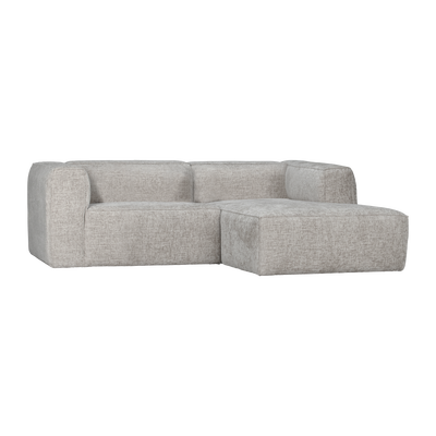 Bean chaise longue bank rechts chenille velvet taupe