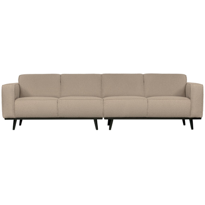 Statement 4-zits bank 280 cm chenille velvet perzikroze
