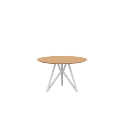 Studio HENK tafel Butterfly Rond Quadpod - wit frame, hardwax light 3041