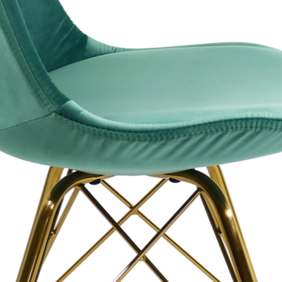 Kuipstoel Velvet goud frame
