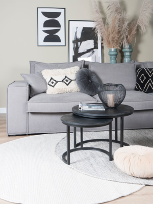 Salontafel Jelle zwart mangohout - set van 2