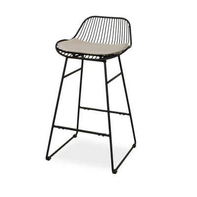 Barkruk Pleun metaal - met zitkussen