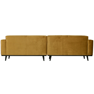 Statement 4-zits bank 280 cm chenille velvet perzikroze