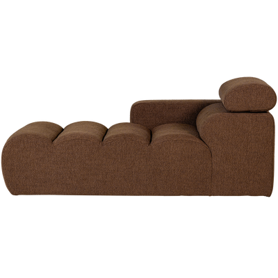 Novi chaise longue element arm links ribstof terra