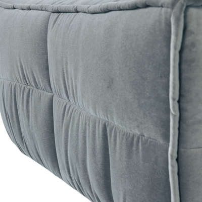 Cluster hocker velvet warm taupe