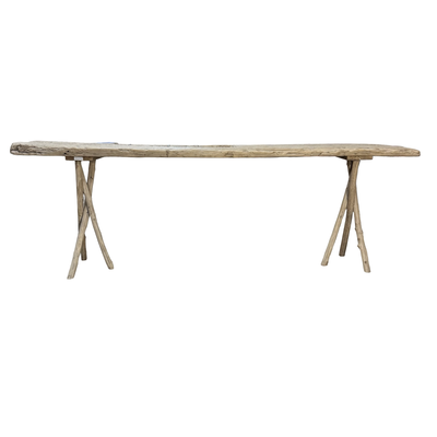 Wandtafel stronkpoot naturel uniek