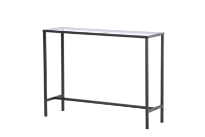 Toa Sidetable - 100 x 30 cm - Zwart met Glas