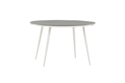 Solis Tuintafel - ø120cm - Wit Grijs