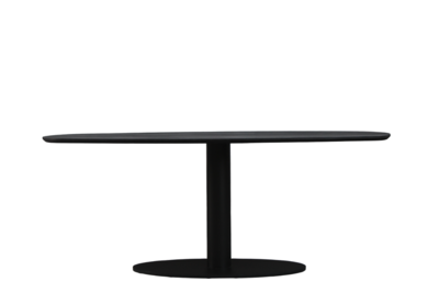 Eettafel Berlijn deens ovaal zwart 240cm
