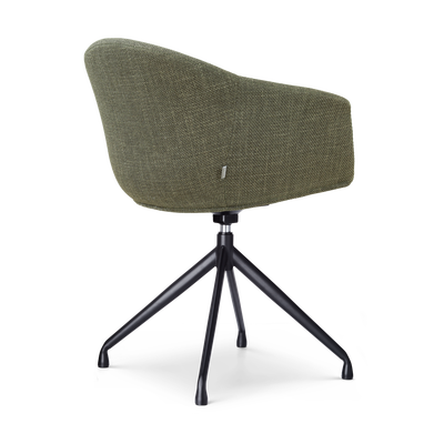 Draaibare eetkamerstoel Nola-Otis - zwart onderstel