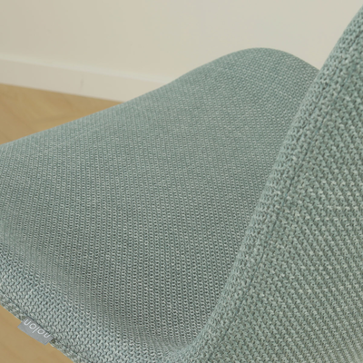 Draaibare eetkamerstoel Nola-Fé gestoffeerd - zwart onderstel