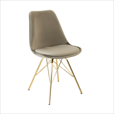 Kuipstoel Velvet goud frame