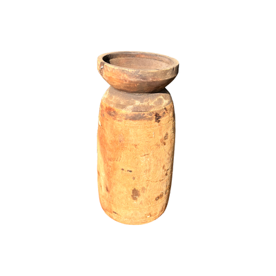 Houten pot Hoog uniek item