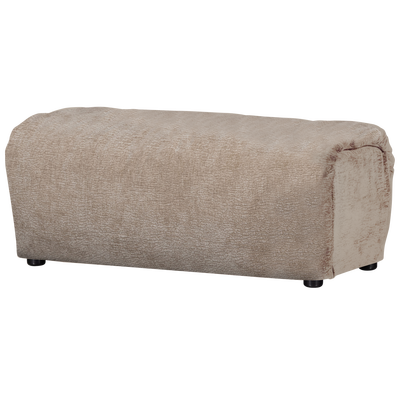 Baggy hocker geweven stof naturel melange
