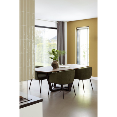 Leon eetkamerstoel boucle naturel melange