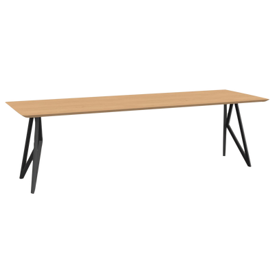 Studio HENK tafel Butterfly Rechthoekig - zwart frame, hardwax light 3041