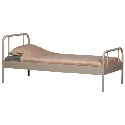 Mata 1-persoons bed metaal zand 90x200 cm