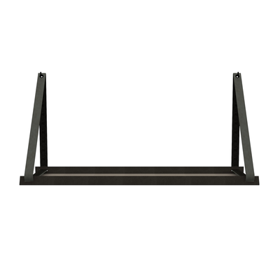 Stalen wandplank 98x20cm - incl. leren plankdragers
