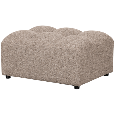 Allure hocker geweven stof donkerbruin melange